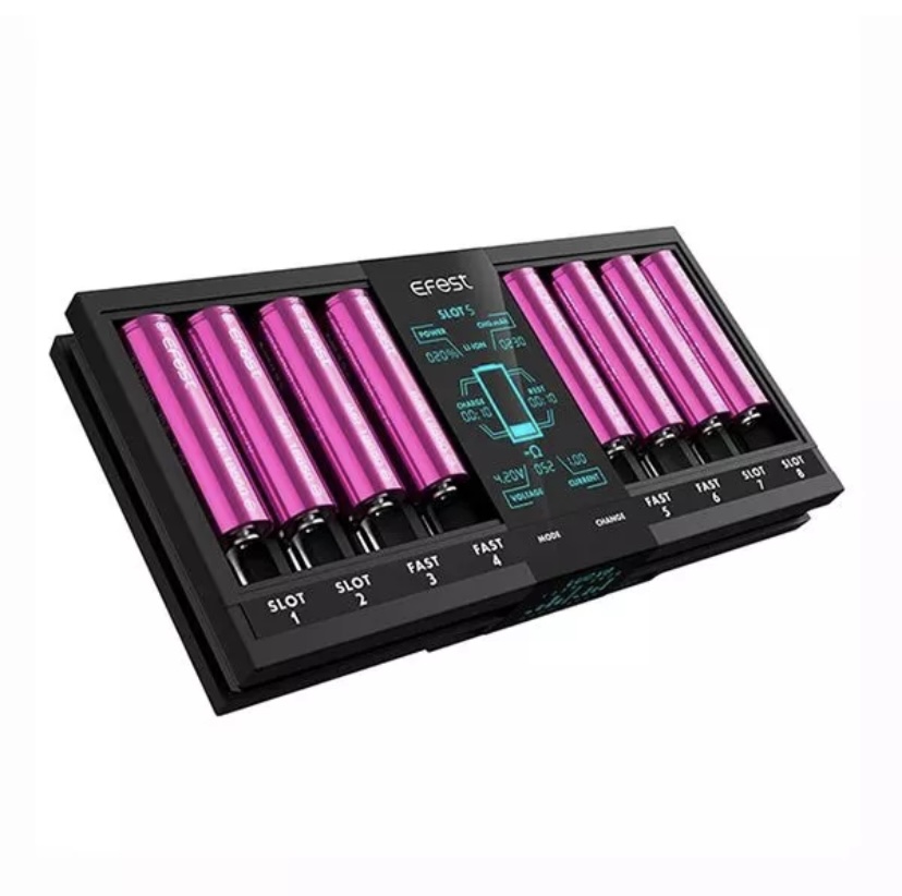 Efest Luc V8 Double Lcd Screen Fast Charger | Img 4115 EFEST LUC V8 DOUBLE LCD SCREEN FAST CHARGER - Image 2