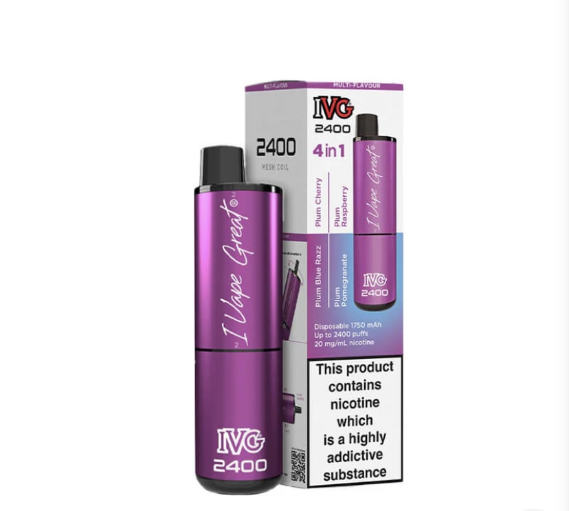 Ivg 2400 Plum Edition 4 In 1 20Mg Disposable Vape | Img 4598 IVG 2400 Plum Edition 4 In 1 20mg Disposable Vape