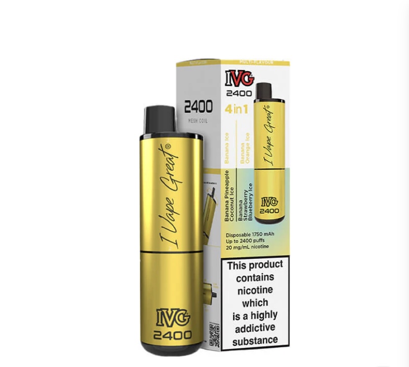 Ivg 2400 Banana Edition 4 In 1 Disposable Vape - 20Mg | Img 4604 IVG 2400 Banana Edition 4 in 1 Disposable Vape - 20mg