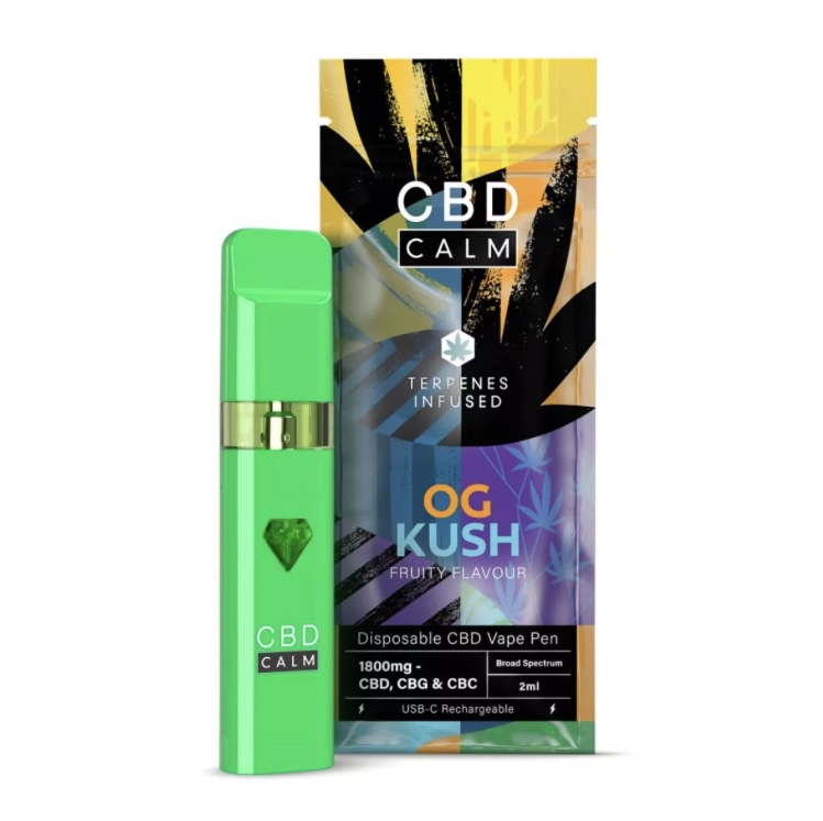O.g Kush – Cbd Terpenes 1800Mg Disposable Vape | Cbd Calm | Img 5197 O.G Kush – CBD Terpenes 1800mg Disposable Vape | CBD Calm
