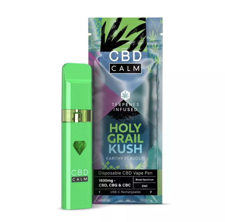 Holy Grail Kush – Cbd Terpenes 1800Mg Disposable Vape | Cbd Calm | Img 5208 Holy Grail Kush – CBD Terpenes 1800mg Disposable Vape | CBD Calm