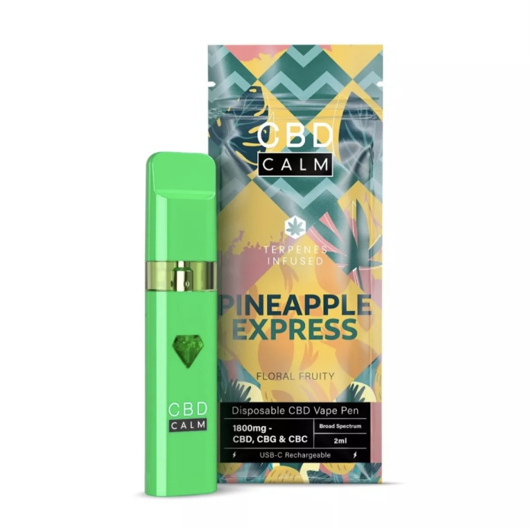 Pineapple Express – Cbd Terpenes 1800Mg Disposable Vape | Cbd Calm | Img 5210 Pineapple Express – CBD Terpenes 1800mg Disposable Vape | CBD Calm
