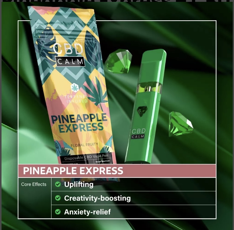 Pineapple Express – Cbd Terpenes 1800Mg Disposable Vape | Cbd Calm | Img 5214 Pineapple Express – CBD Terpenes 1800mg Disposable Vape | CBD Calm - Image 2