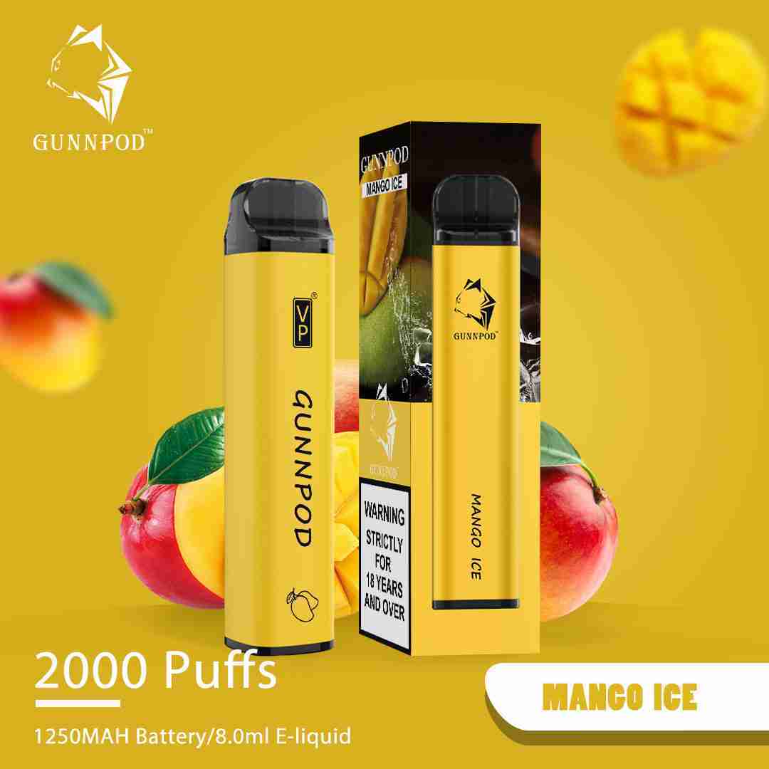 Mango Ice-2000 Puffs | Mango Ice Gunnpod 2000 Puffs Vape Mango Ice-2000 Puffs