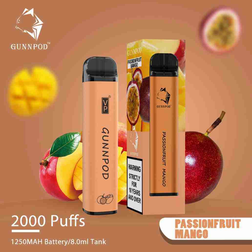 Passionfruit Mango-2000 Puffs | Passionfruit Mango Gunnpod 2000 Puffs Vape Passionfruit Mango-2000 Puffs