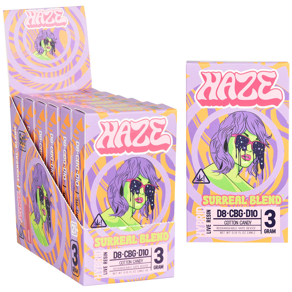 Haze Hybrid Surreal Blend Disposable Vape – 3Ml / Cotton Candy – 6Pc Display | 7322B2Fc 381B 41Db 9943 0C3B68B12888 Haze Hybrid Surreal Blend Disposable Vape – 3mL / Cotton Candy – 6PC DISPLAY